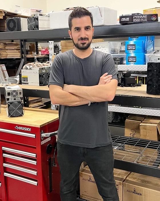Idan Abada in his workshop